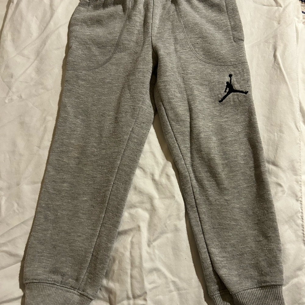Jordan Kids Gray Sweatpants with Logo
